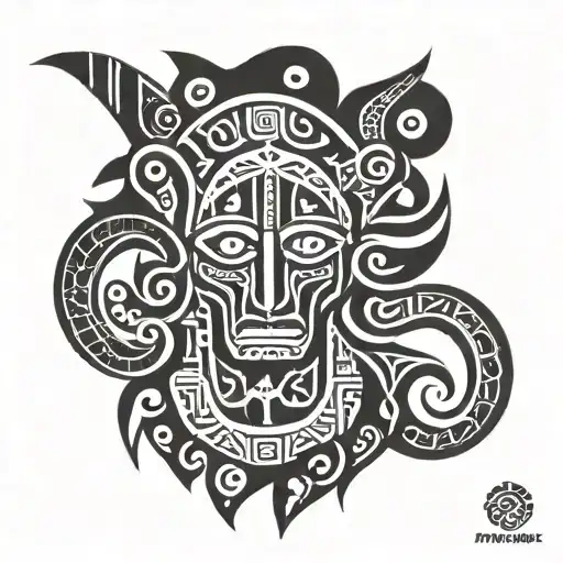 Tribal Arawak taino tattoo design idea