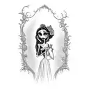 corpse Bride tattoo design idea