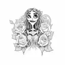 corpse Bride tattoo design idea