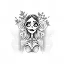 corpse Bride tattoo design idea