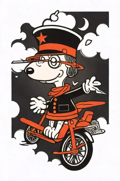 Snoopy vs the red baron  tattoo design idea