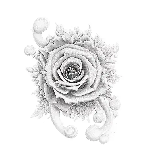 роза, стебла, листя  tattoo design idea