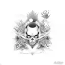 Give heaven some hell tattoo design idea