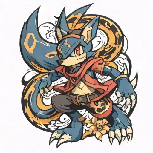 lucario tattoo design idea