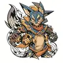 lucario tattoo design idea