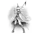 Toon dark magician girl  tattoo design idea