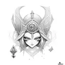 Toon dark magician girl  tattoo design idea