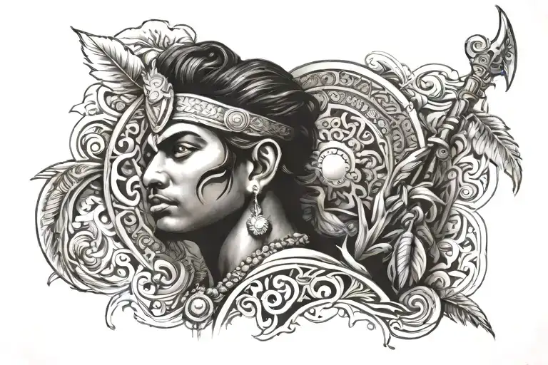 Lodu Murugan tattoo design idea
