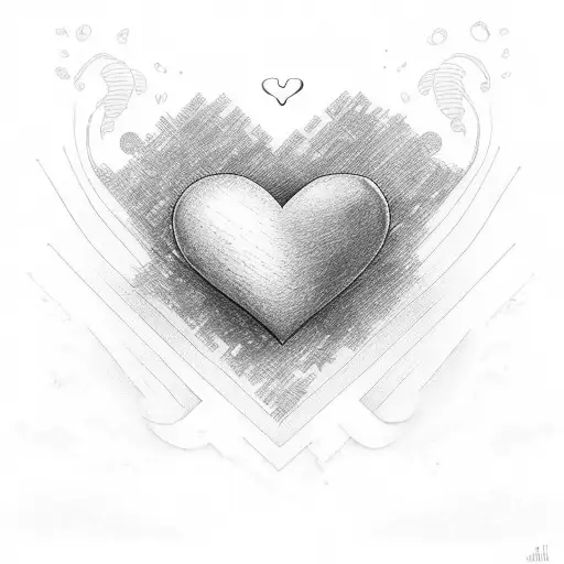 a heart with a text inside it(R U MINE?) tattoo design idea