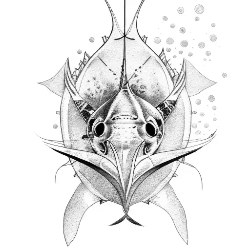 spearfishing tuna tattoo design idea