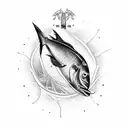spearfishing tuna tattoo design idea