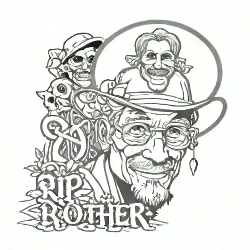rip brother   tattoo design idea