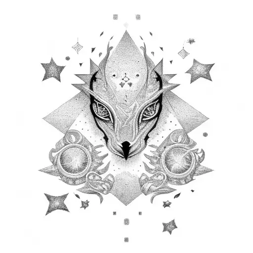 stars and sparkles  tattoo design idea