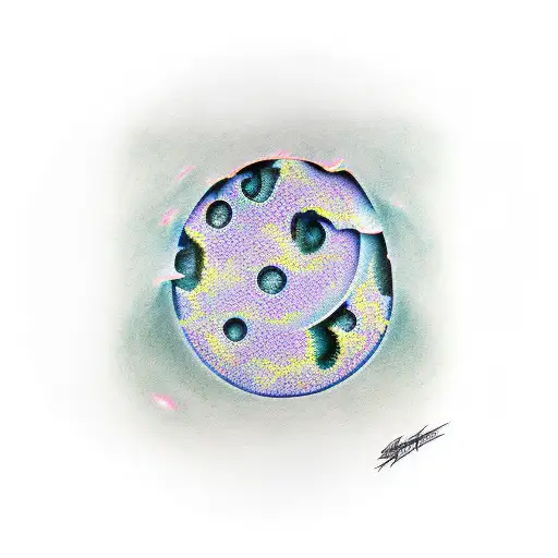 cracked lava lamp tattoo design idea