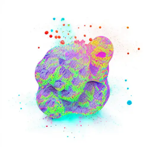 cracked lava lamp tattoo design idea