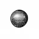  disco ball head tattoo design idea