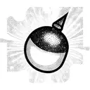  disco ball head tattoo design idea