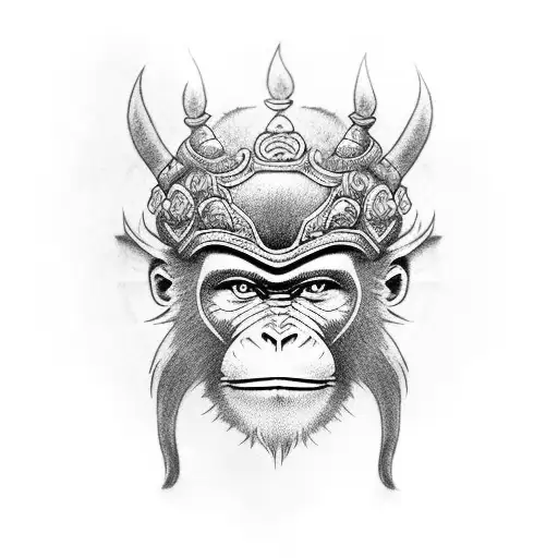 monkey king full arm sleeve tattoo design idea