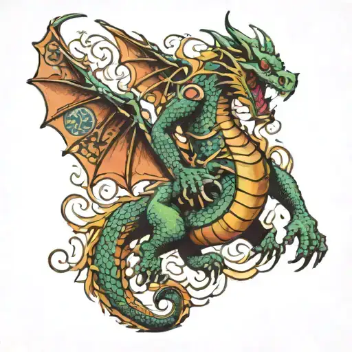 dragon slayer tattoo design idea