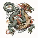 dragon slayer tattoo design idea