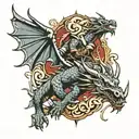 dragon slayer tattoo design idea
