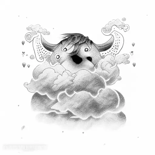cloud magic tattoo design idea