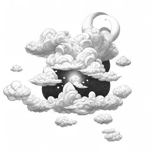 dream cloud tattoo design idea