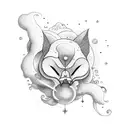 dream cloud tattoo design idea