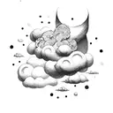 cloud magic tattoo design idea