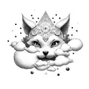 cloud magic tattoo design idea