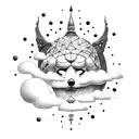 cloud magic tattoo design idea