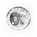 moon clouds tattoo design idea