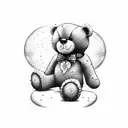 teddy bear tattoo design idea