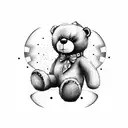 teddy bear tattoo design idea