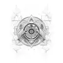 An abstract design incorporating elements from Los Angeles, Europe, and Brazil, symbolizing a life lived without fear tattoo design idea