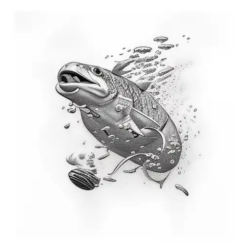 diving  tattoo design idea