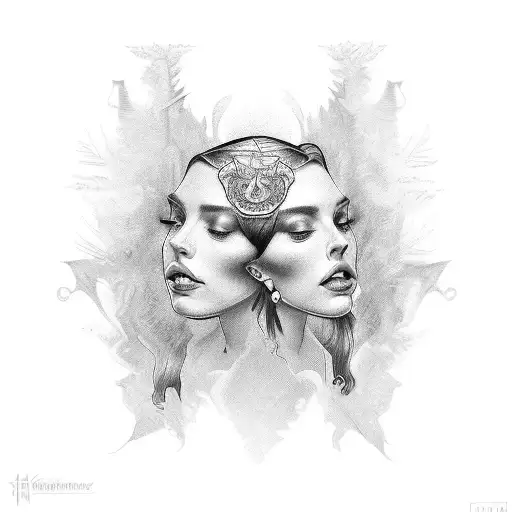 mirror tattoo design idea