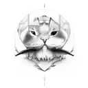 mirror tattoo design idea