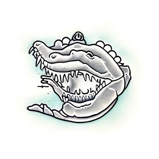 alligator tattoo design idea
