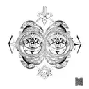 Gemini zodiac sign tattoo design idea