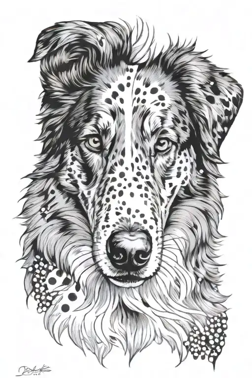 Australian Shepherd tattoo design idea