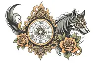 mors code flowing tattoo design idea