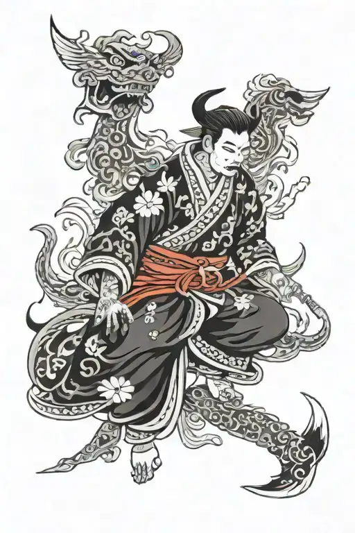 King of Curse tattoo design idea