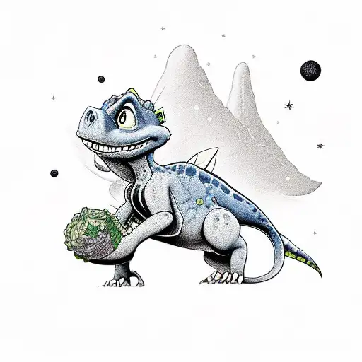 a "land before time" tree star tattoo design idea