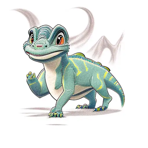 a "land before time" littlefoot tattoo design idea