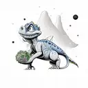 a "land before time" tree star tattoo design idea