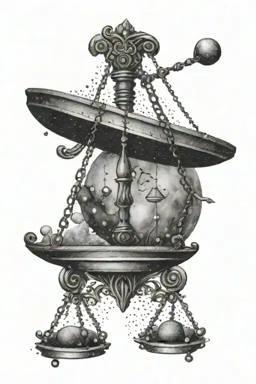 libra zodiac sign tattoo design idea