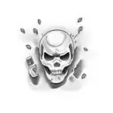 Text that reads "Stupid Cumslut" tattoo design idea