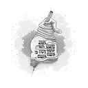 Text that reads "Stupid Cumslut" tattoo design idea