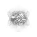 A tattoo of a futuristic cityscape with circuit patterns running through it, symbolizing the intersection of technology and creativity tattoo design idea